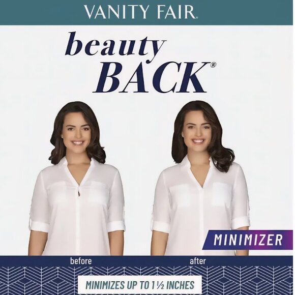 Vanity Fair Full Figure Comfortable Back Smoother Beige Bra 44DD - Picture 3 of 3